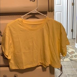 unworn yellow forever 21 crop top